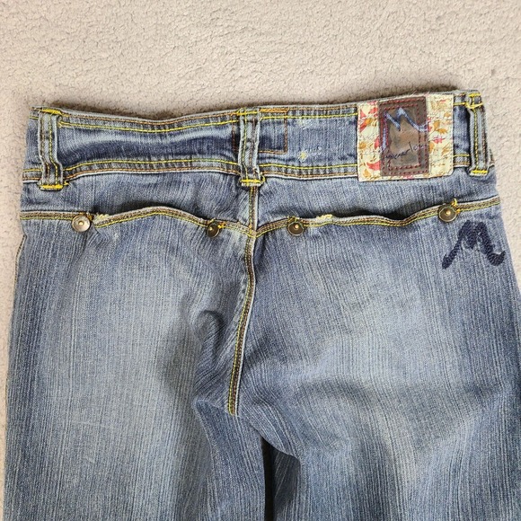 Vintage Marlow‎ Jeans Crop Size 5 Blue Japanese Denim Cotton Blend Snap Button - Picture 9 of 16